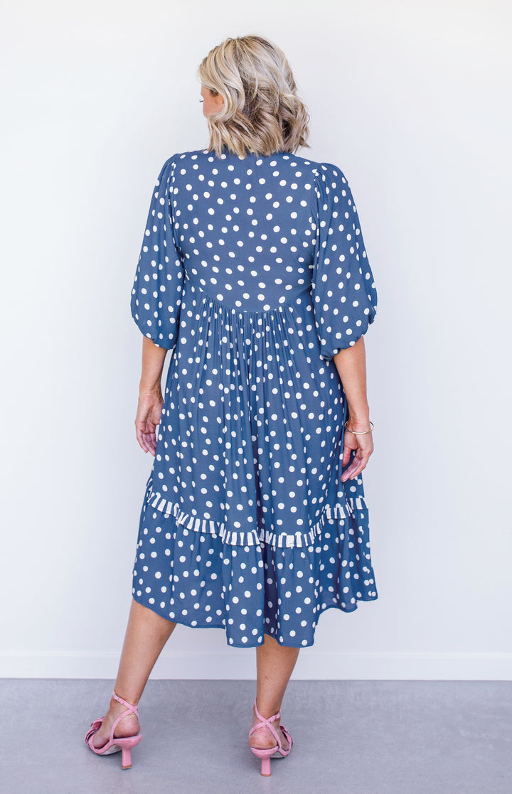 Portofino Midi Dress in sweet spot blue