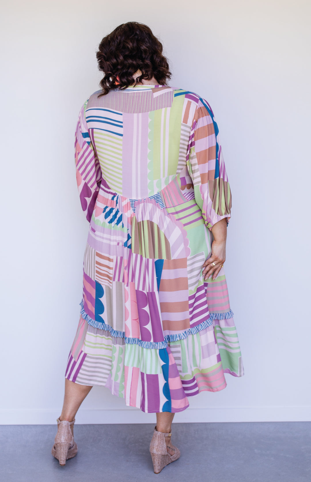 Portofino Midi Dress in seeing stripes pastel