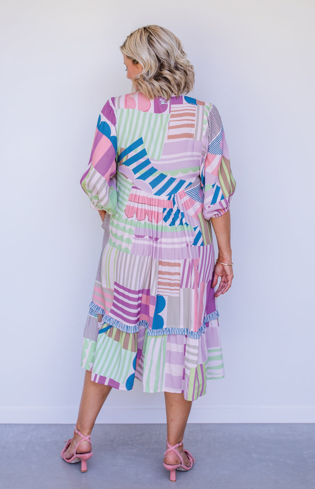 Portofino Midi Dress in seeing stripes pastel