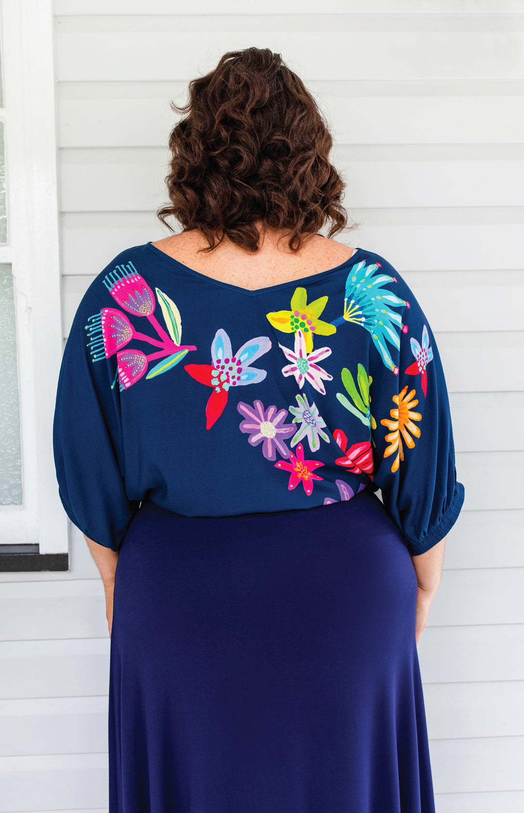 Pretty Please Reversible Top in wide blue yonder