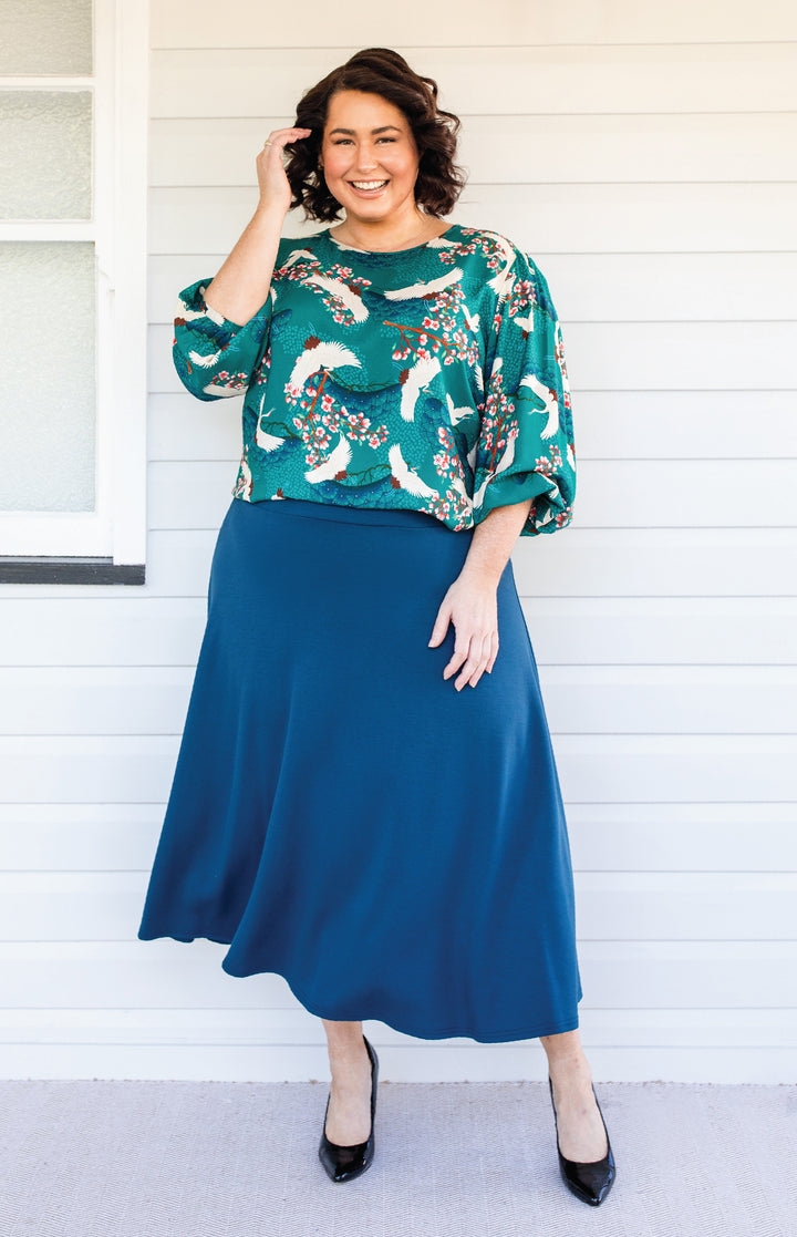 Violet Top in birds of a feather teal