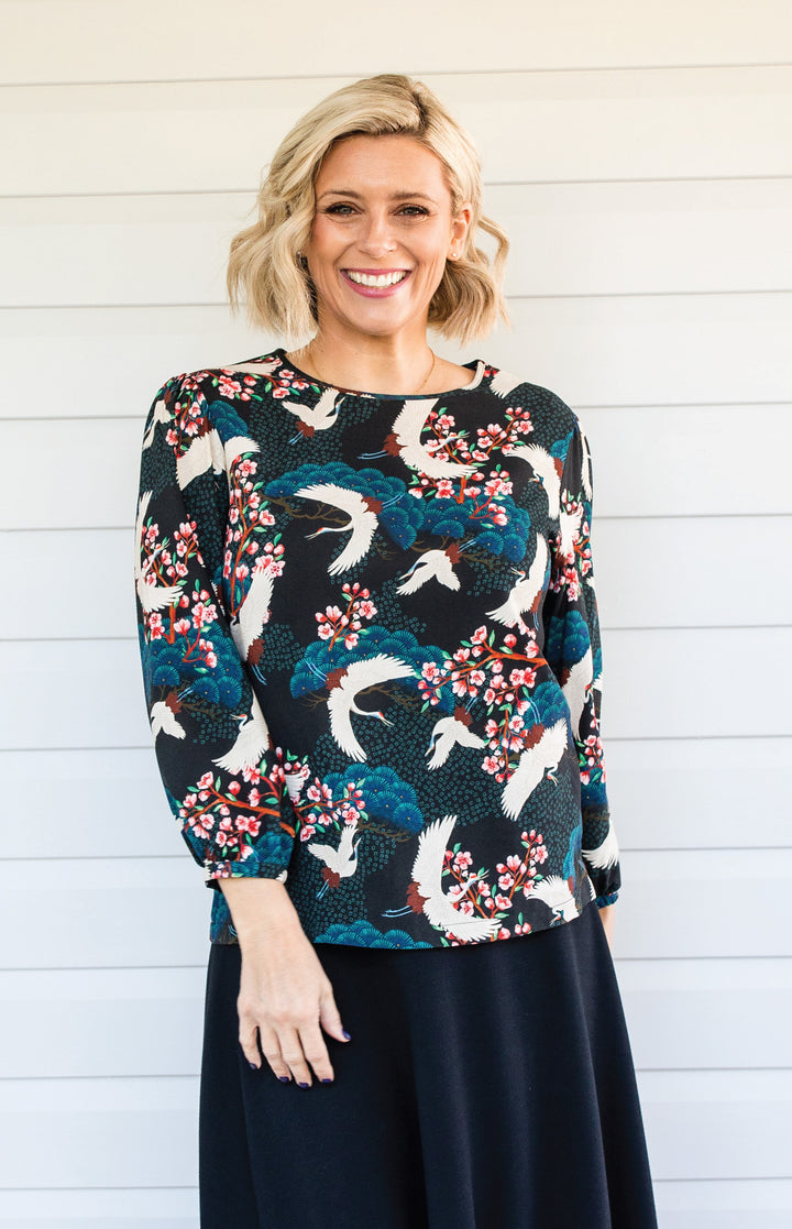Violet Top in birds of a feather black