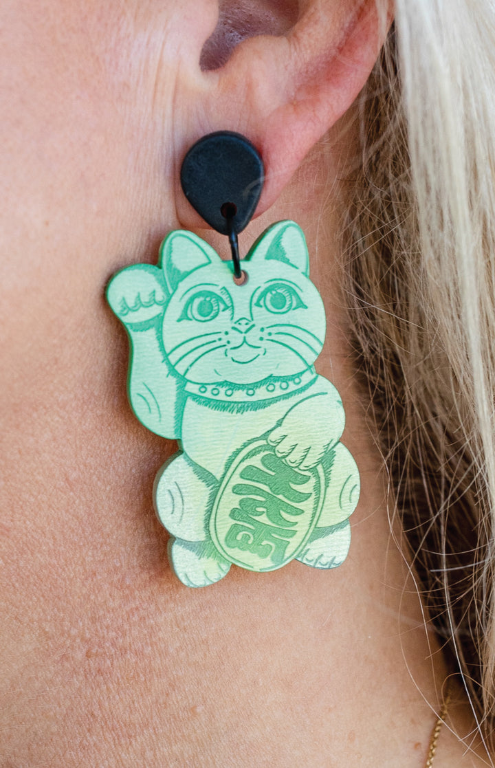 Lucky Cat Earrings