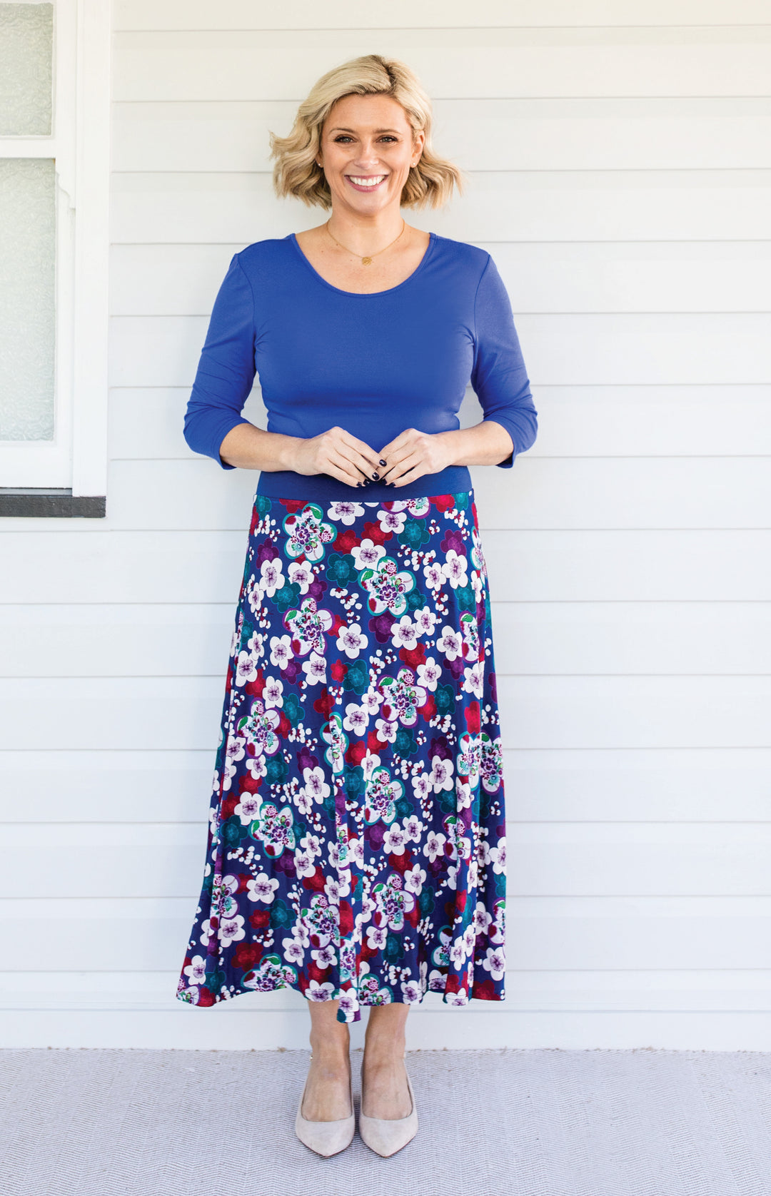 Bamboo Must Have Skirt in spellbound blue