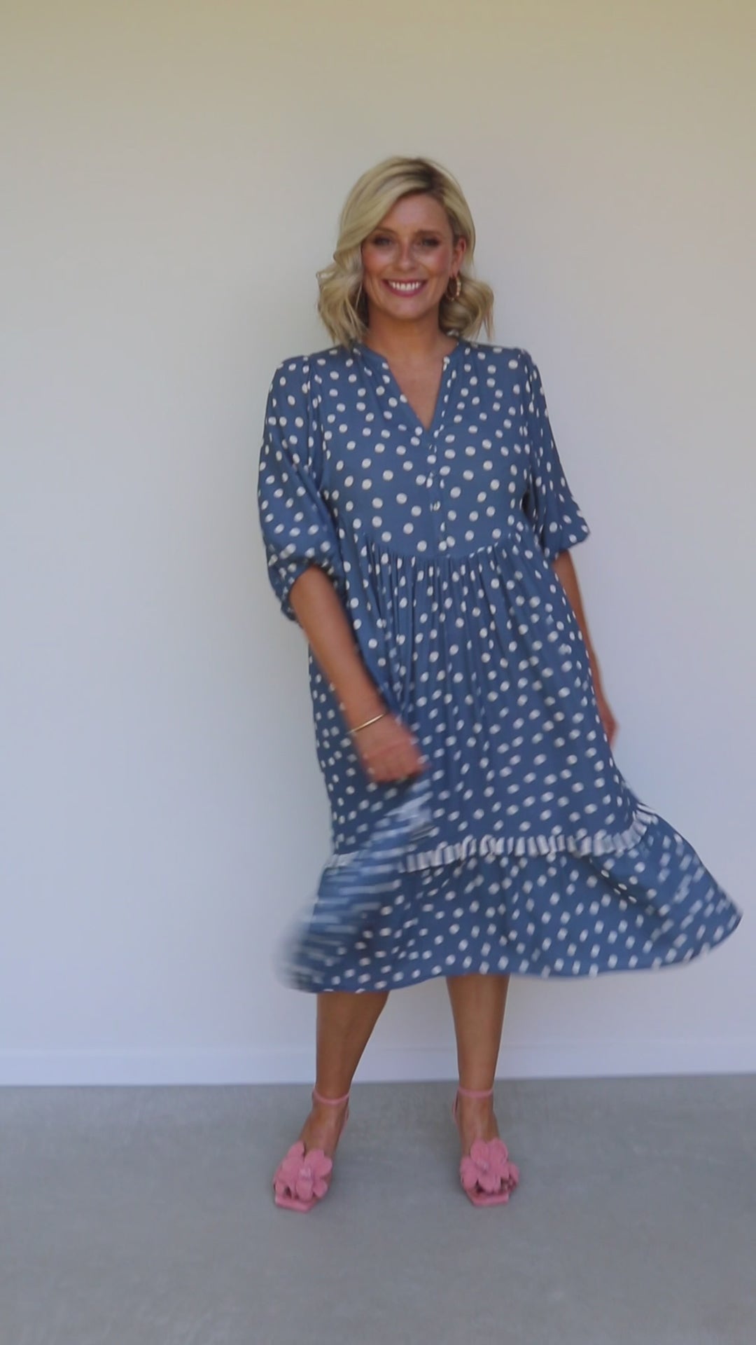 Portofino Midi Dress in sweet spot blue