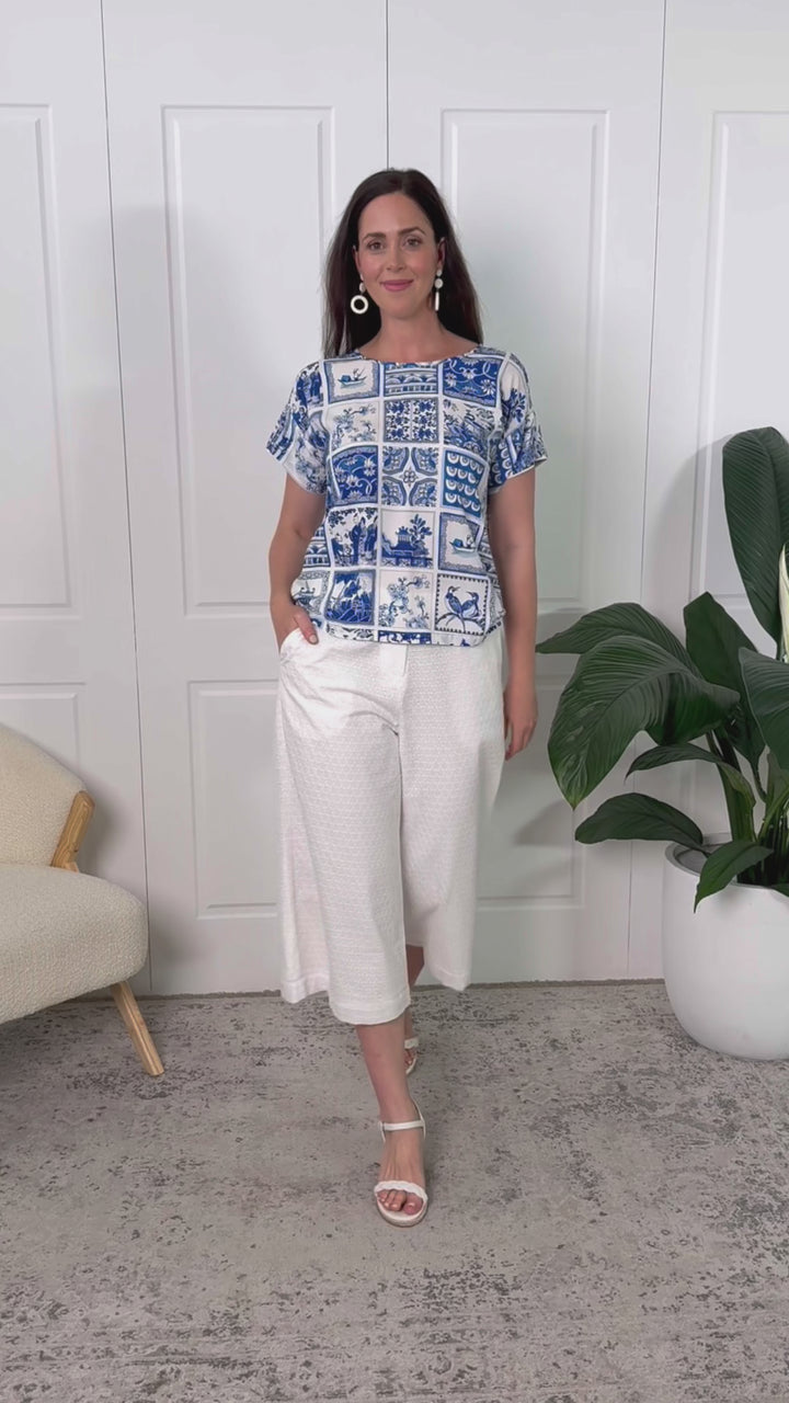 Jane Culotte in broderie white