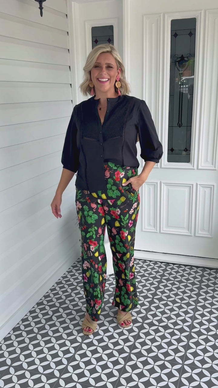 Penelope Pant in hello sunshine black