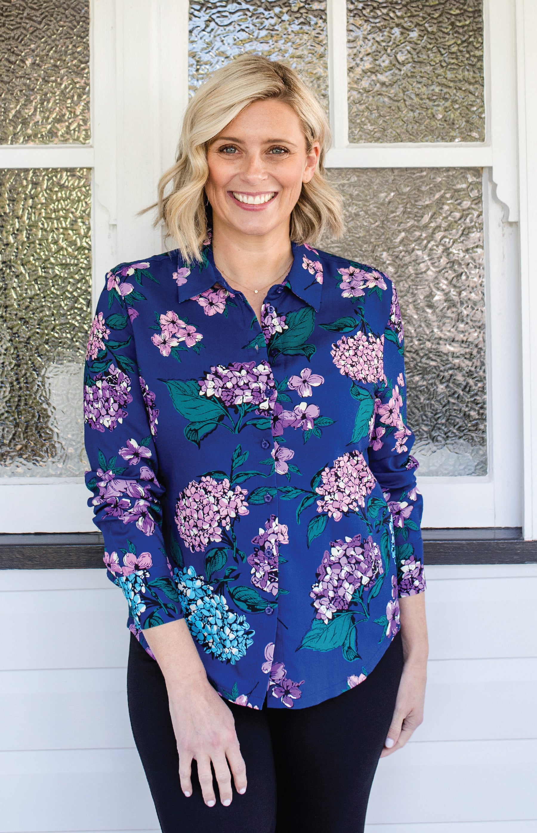 Sam Blouse in hydrangea – Maiocchi