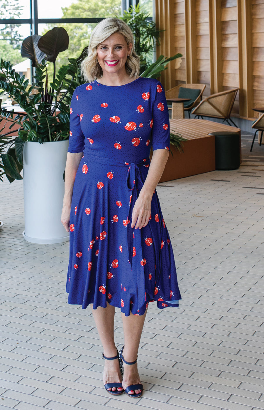 Amelia Reversible Dress in ladybug – Maiocchi